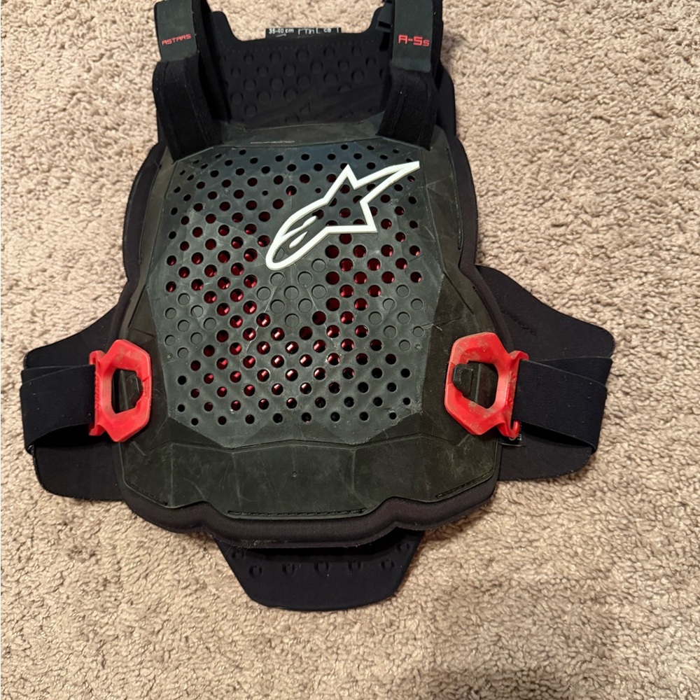 Alpinestars Black Vest with Red Highlights